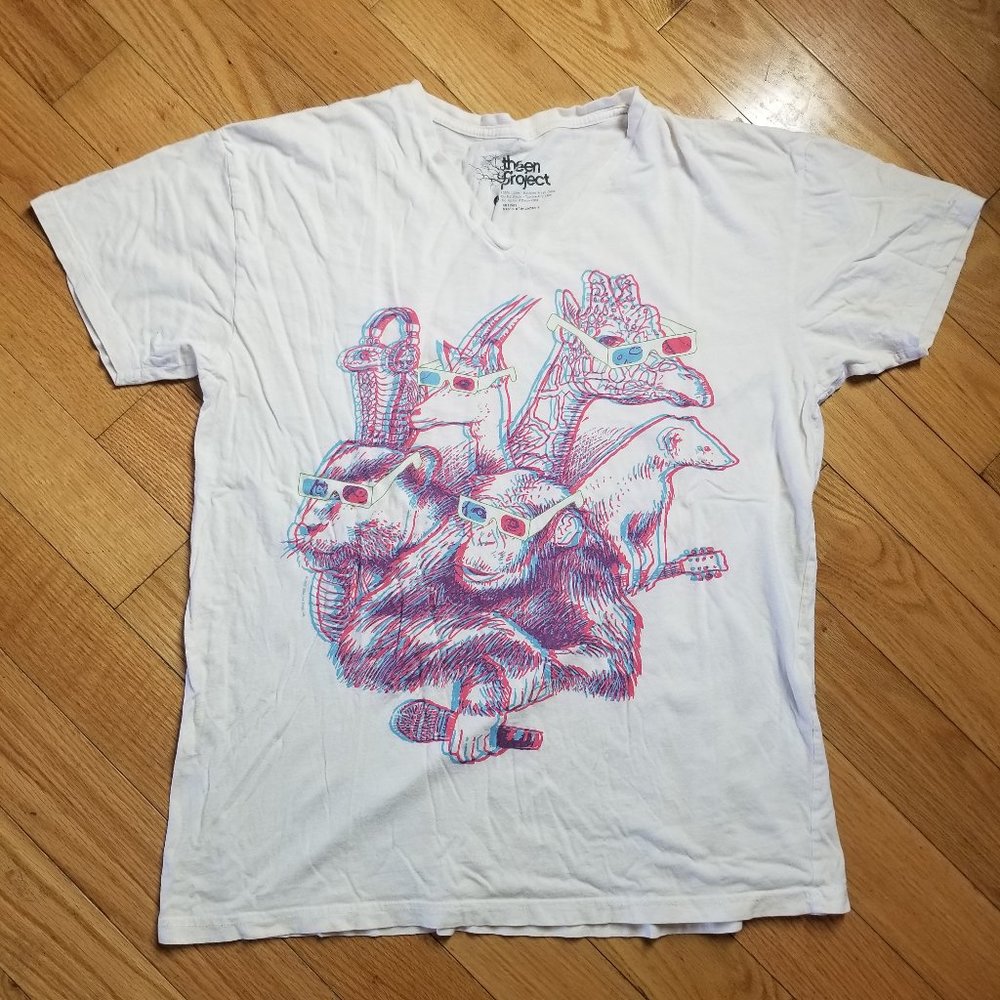 The Green Project Graphic 3D Zoo Animals Tee - L